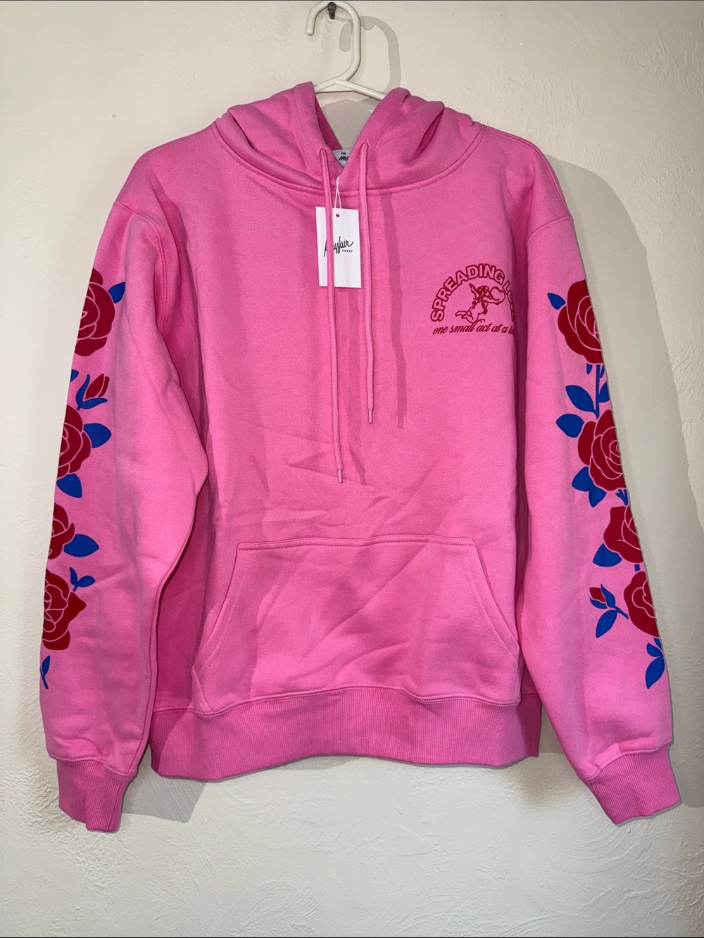 The Mayfair Group Be Kind Classic Pink Hoodie S/M NWT